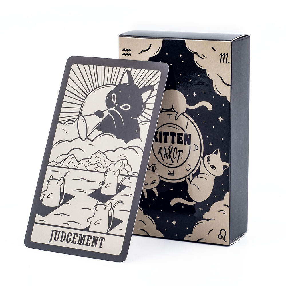 Tarot Cards Deck With Guidebook - Kitten Tarot Kartları, 78 Adet, Sevimli
