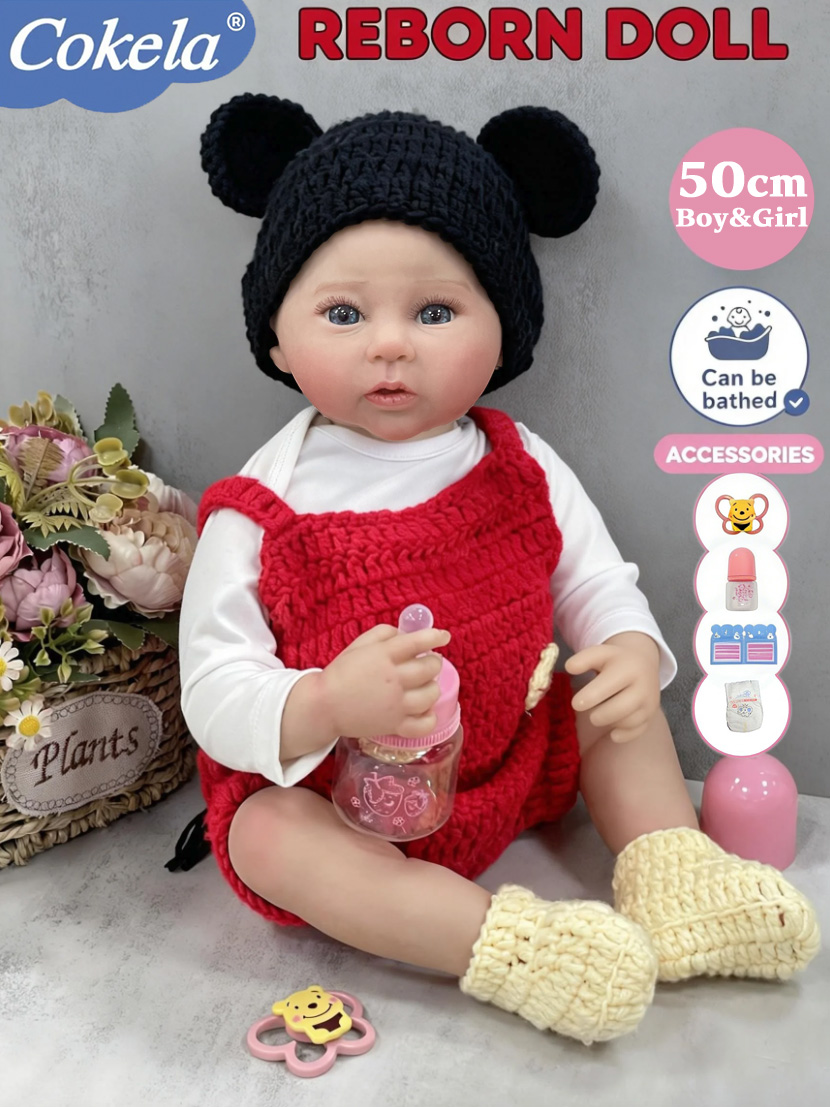 Reborn Baby Doll Silicone Realistic - Cokela 20 inç / 50 cm