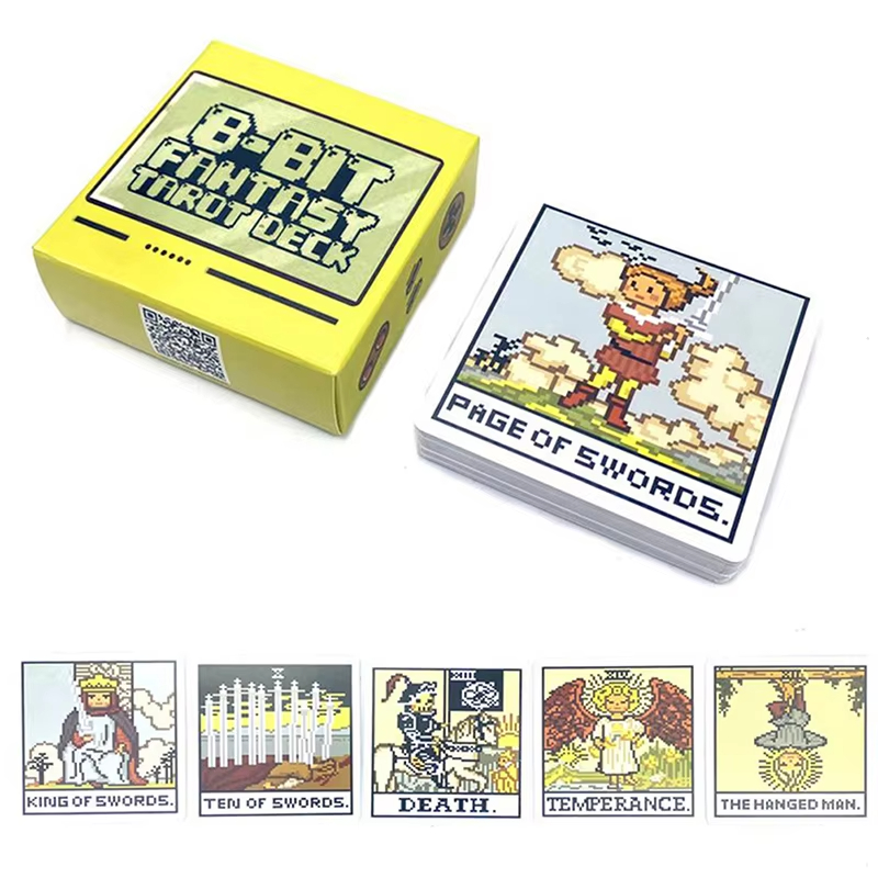Tarot Cards Deck With Guidebook - 8 Bit Fantezi Tarot Destesi Kartı