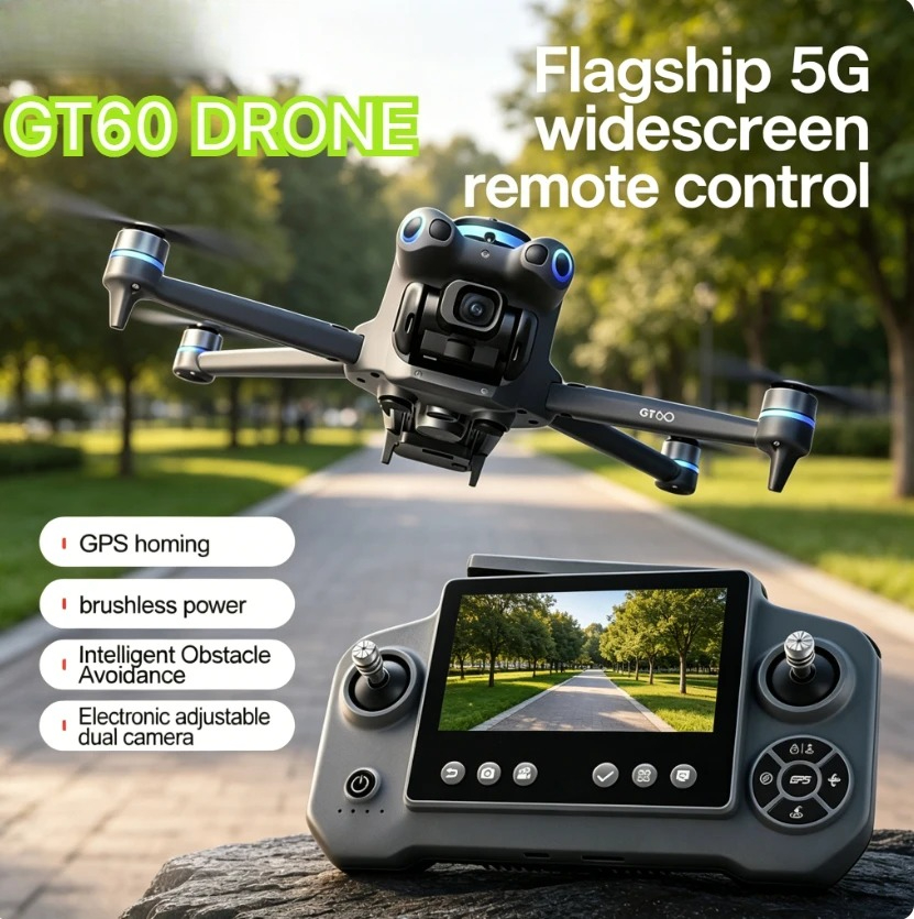 Fpv Brushless Rc Drone 4K - Orijinal GT60 GPS Katlanabilir RC Quadcopter