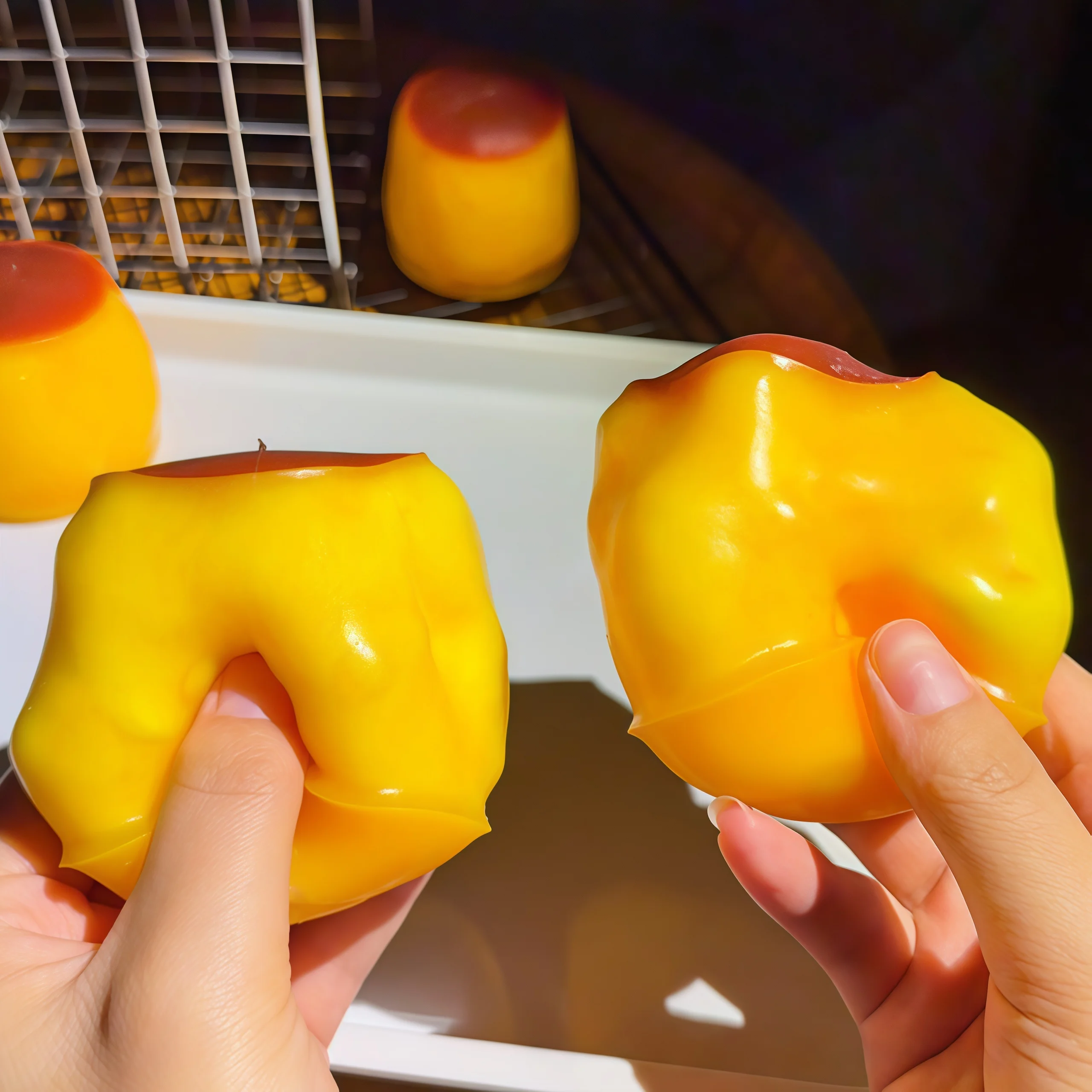 Building Blocks - Karamel Aromalı Puding Blok Şeklinde Sıkılabilir