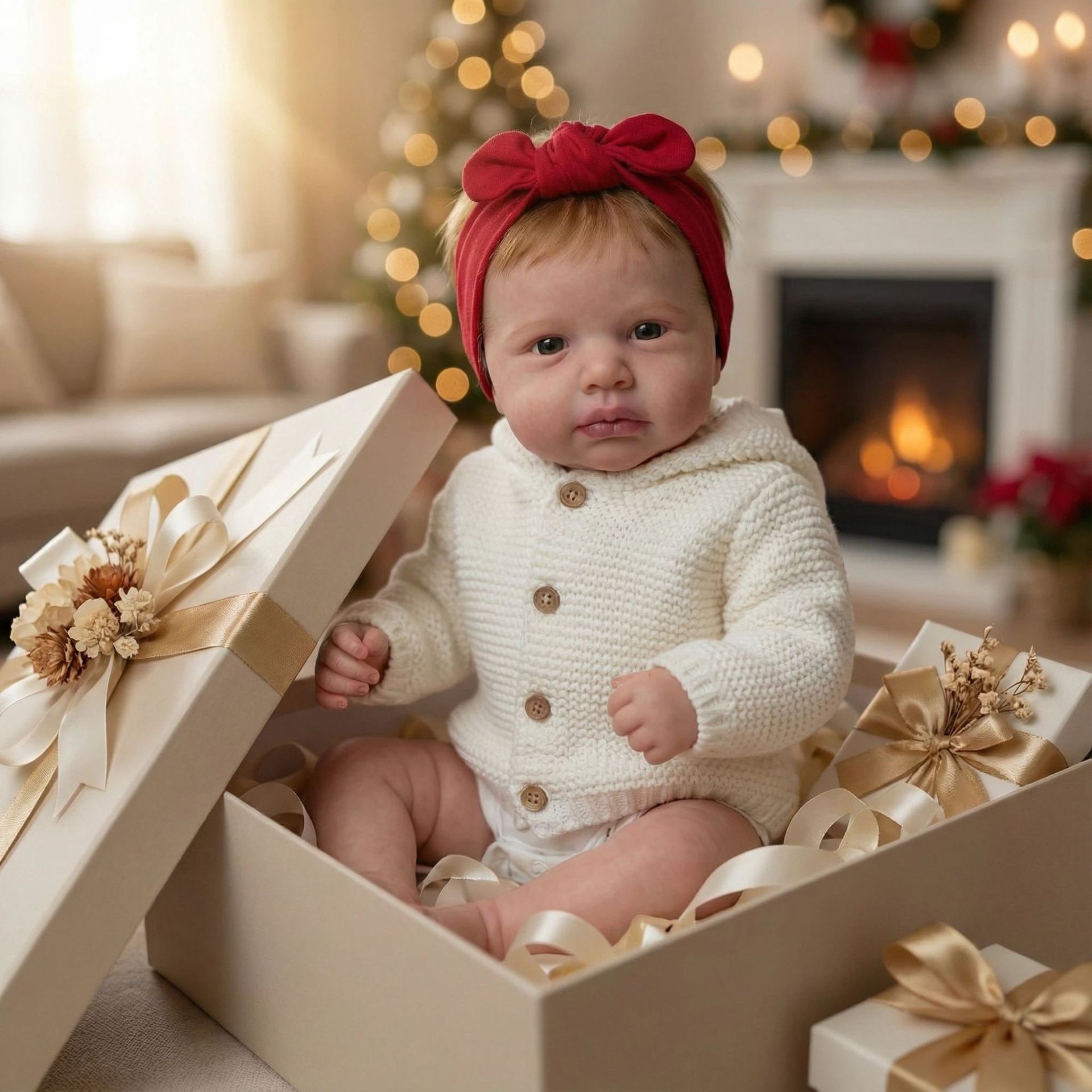 Reborn Baby Doll Silicone Realistic - 49 cm LOULOU Gerçekçi Yenidoğan Bebek