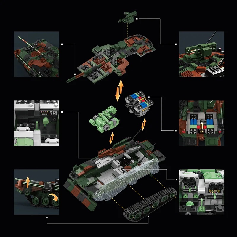 İsveç STRV103B Tankı Askeri Mo - Lego Compatible Military Tank incelemesi ve fiyatı
